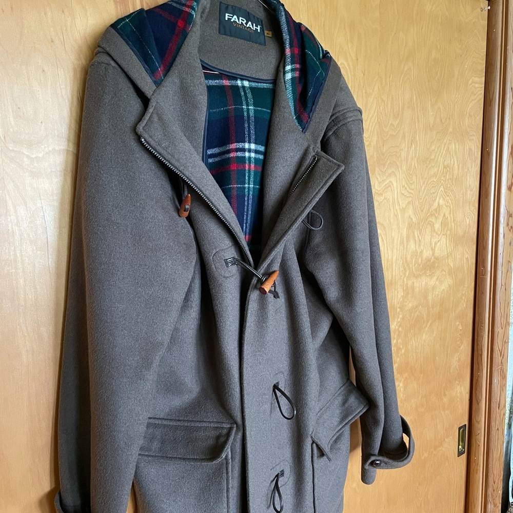 FARAH Hooded Duffle/Toggle Overcoat